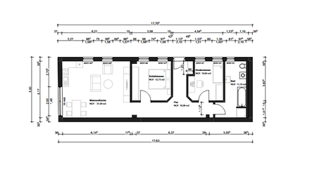 Moderne 3-Zimmer-Wohnung im Bungalow-Stil mit Parkplatz - Photo 2