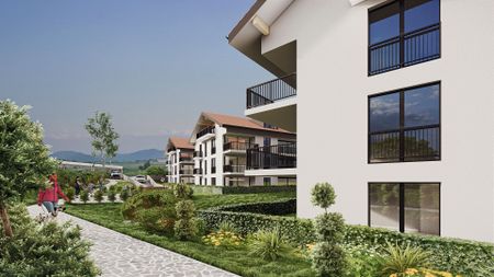 2.5pces neuf au rez, cuisine avec îlot, terrasse et grand jardin - Photo 4