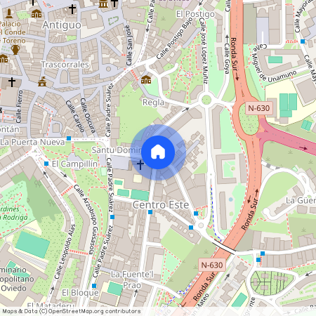 Santo Domingo-El Campillín, Oviedo