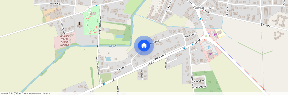 ul. Parkowa, Gowarzewo, Kleszczewo, poznański, wielkopolskie