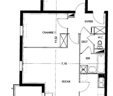 Appartement à louer 3 pièces 64.49m² - Photo 2