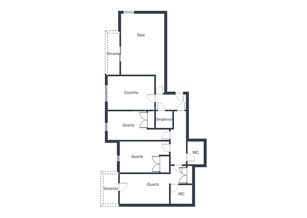 Apartamento T3 para arrendamento na Prelada