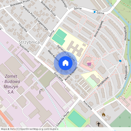 Armii Krajowej 7, Tarnogórski (pow.), Tarnowskie Góry, Strzybnica