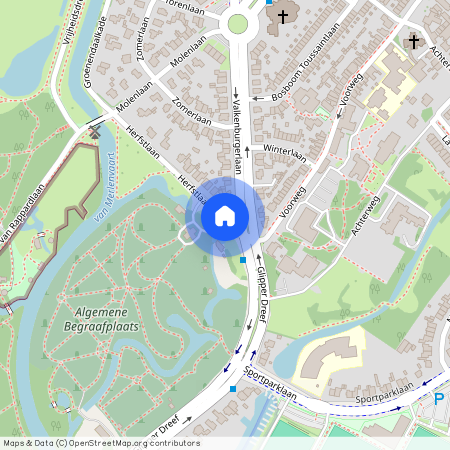 Van Merlenbuurt en Valkenburgerplein en omgeving, 2103 AV, Herfstlaan, Heemstede