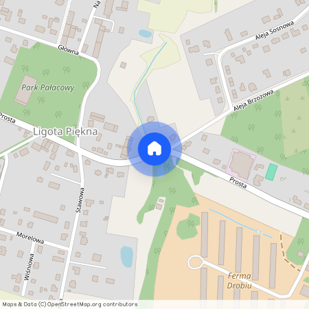 ul. Prosta, Ligota Piękna, Wisznia Mała, trzebnicki, dolnośląskie