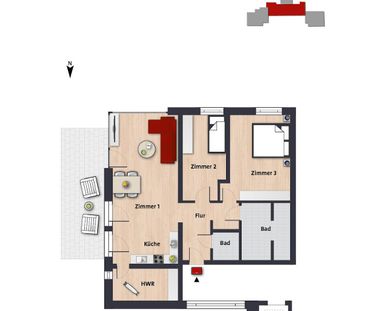 Barrierefreies Wohnen mit Balkon // 4.OG Whg. 1 - Foto 4