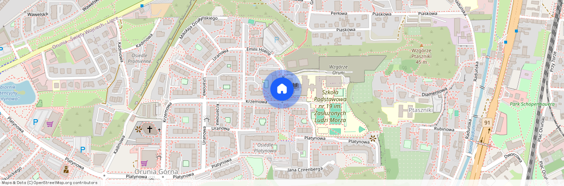 ul. Emilii Hoene, Orunia Górna - Gdańsk Południe, Gdańsk, pomorskie