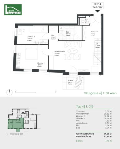 Maisonette mit Flair: 4-Zimmer-Wohnung mit Balkon & Dachterrasse in 1130 Wien! - Foto 3