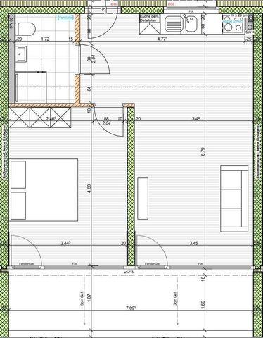 2 Zimmer, 50 m², 1. Stock - Foto 4
