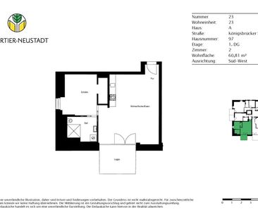 Hochwertige 2-Zimmer-Wohnung mit Loggia im Herzen der Äußeren Neustadt - Photo 3