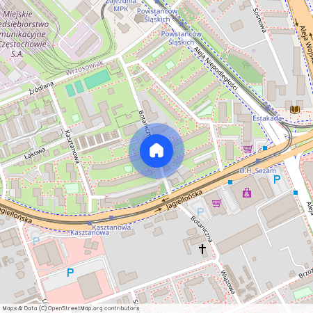 ul. Botaniczna, Wrzosowiak, Częstochowa, śląskie