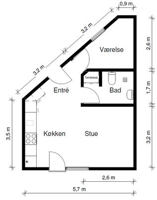 2-værelses studiebolig - Foto 1