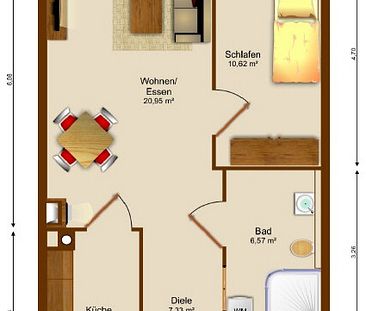 Moderne, barrierefreie 2-Zimmer-Wohnung mit West-Balkon in schöner Lage für Singles - Photo 1