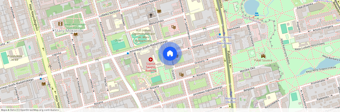 Warszawa Mokotów Stary Mokotów, Antoniego Józefa Madalińskiego