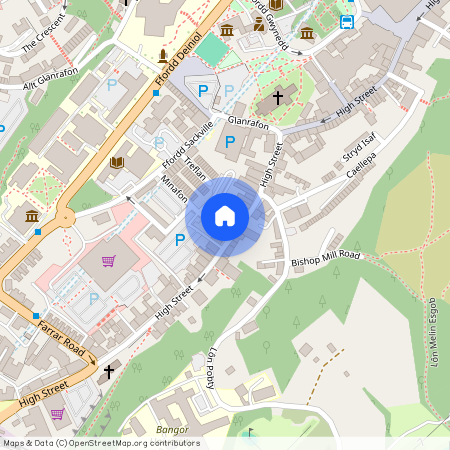 Apartment 2 (Gwyrddlas), 121 High Street, Bangor