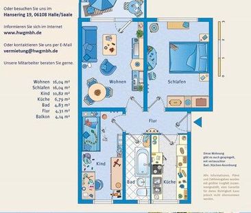 Wohnen in der beliebten Südstadt - Küche u. Bad mit Fenster - Foto 1