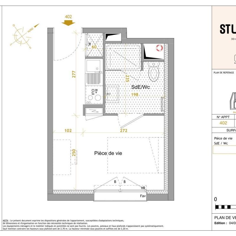 Location Appartement 1 pièce Meublé 17m² NANTES 44300 - Photo 1