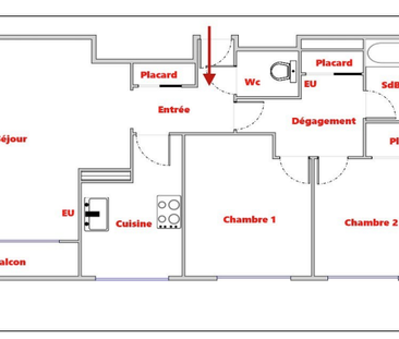 3 pièces - Meublé - 60 m² - 4ème étage - Colocation non autorisée - Photo 5