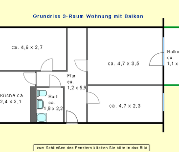 Gemütliche 3-Raum-Wohnung im Süden von Leipzig - Photo 1