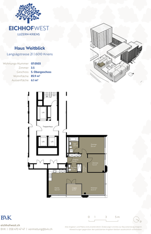 3 ½ Zimmer-Wohnung in Kriens mieten - Photo 4