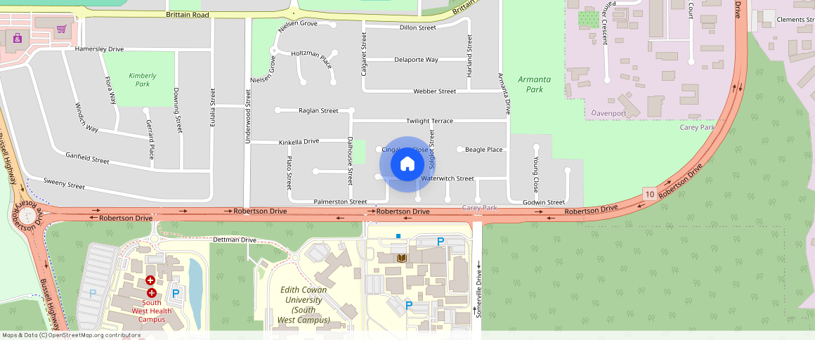 ** Waterwitch Street, WA 6230, Carey Park