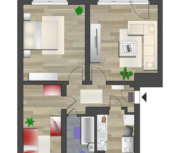 3-Raum-Wohnung in ruhiger Seitenstraße - Photo 4