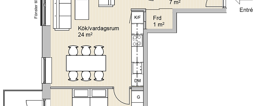 LÄGENHET B 1306 (INFLYTTNING FR. 1/11) - Foto 1