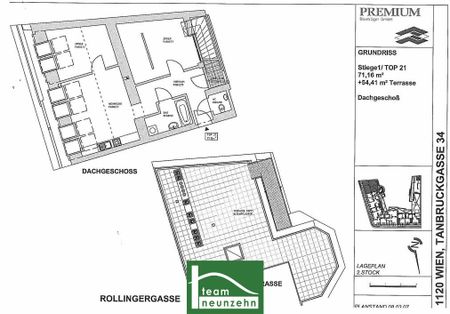 Exklusive 3-Zimmer-Wohnung im Dachgeschoss mit traumhafter Dachterrasse in 1120 Wien - Photo 5