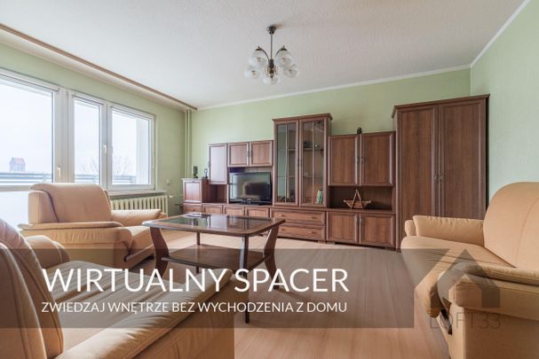 Duże i wyposażone mieszkanie dwupokojowe na Stawowej w Świętochłowicach do wynajęcia | Spacer 3D - Zdjęcie 1