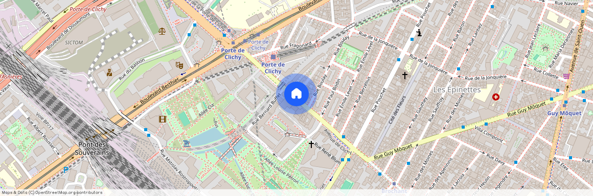 Rue Berzélius entre Avenue de Clichy et rue de la Jonquières 75017 Paris (17e arrondissement)