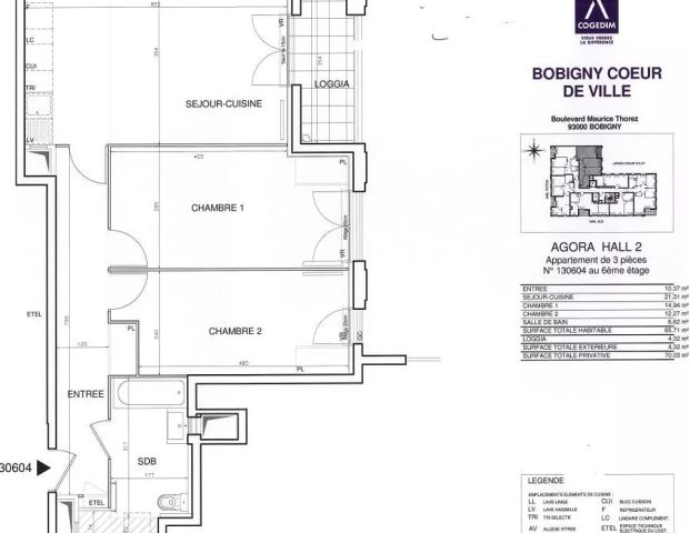 location Appartement T3 DE 66m² À BOBIGNY - Photo 1