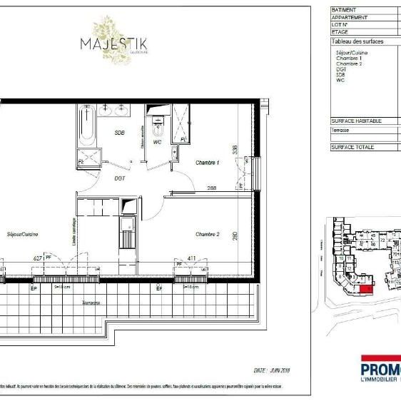 Appartement 3 Pièces 62 m² - Photo 2