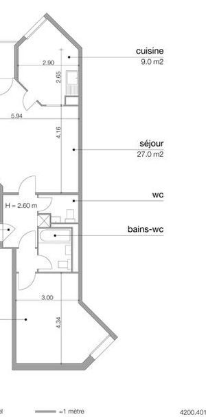 Appartement de 3 pièces au 4ème étage - Foto 2