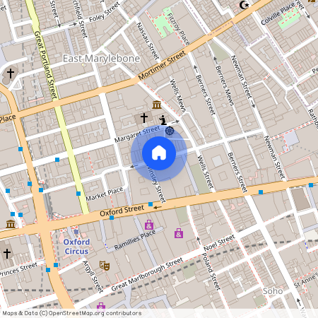 Eastcastle Street, Fitzrovia, London, W1W
