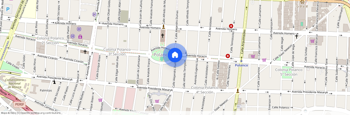 Renta de departamento Alejandro Dumas, Colonia Polanco IV Sección, C.P. 11550, Df / Cdmx