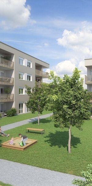 Ideal für Singles & Paare: Neubauwohnung mit Loggia und Tiefgarage in Schalchen - Photo 1