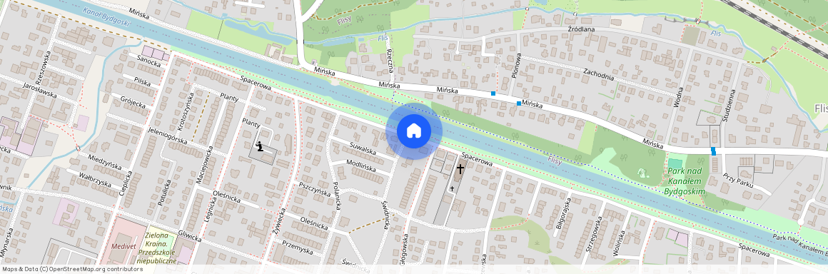 ul. Spacerowa, Miedzyń, Bydgoszcz, kujawsko-pomorskie