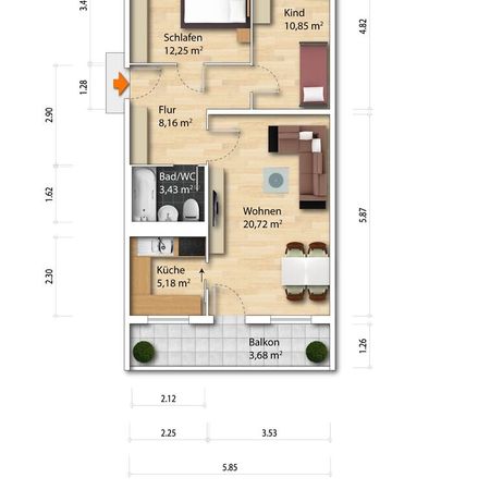 3-Zimmer Mietwohnung - Seidnitz/Dobritz - Photo 4