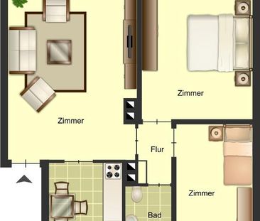 Demnächst frei! 3-Zimmer-Wohnung in Gronau Gronau - Photo 1