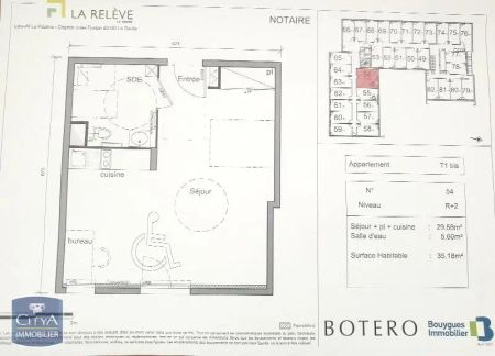 Appartement à louer 1 pièce 35.18m² - Photo 2