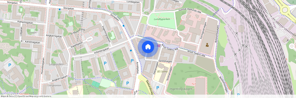 Trubadurvägen, Solna