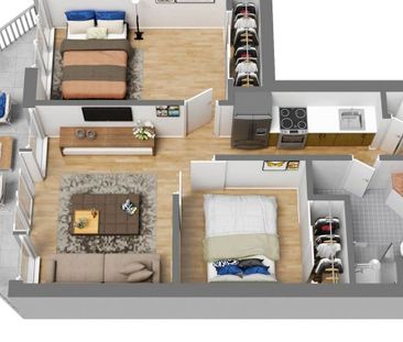 Two bedroom 53m secure apartment - Photo 2