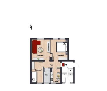 Gut geschnittene 3-Zimmer-Wohnung in Stadtnähe// EG links - Photo 5