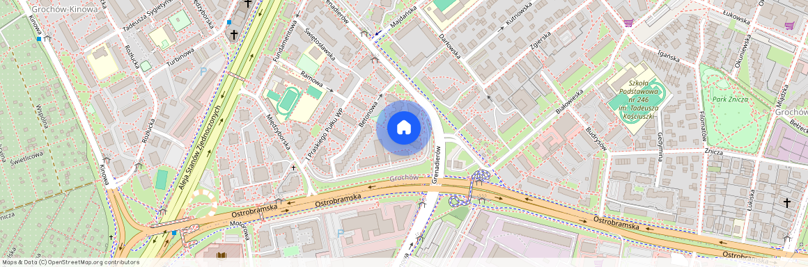 ul. Grenadierów, Grochów, Praga-Południe, Warszawa, mazowieckie
