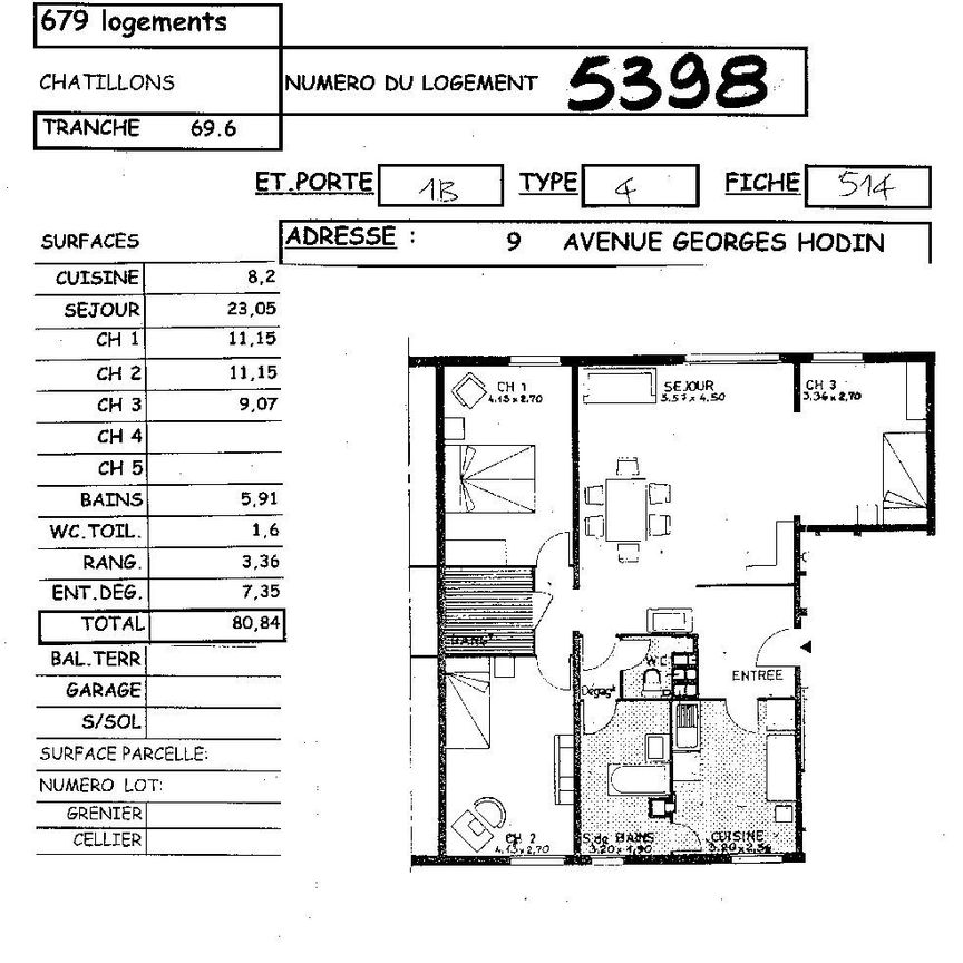 Location appartement T4 80.84m² à Reims (51100) Loyer CC * : 482.87 € Réf : ER.05398 - Photo 1