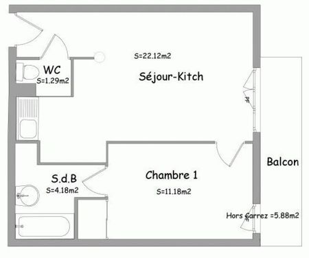 Location Appartement 2 Pièces 38 m² - Photo 3