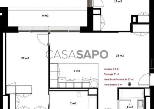 Apartamento T2 para alugar em Vila Nova de Gaia