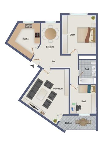 Renovierte zentrale 3 Zimmer Wohnung mit Stellplatz in Böblingen zu vermieten! - Photo 4