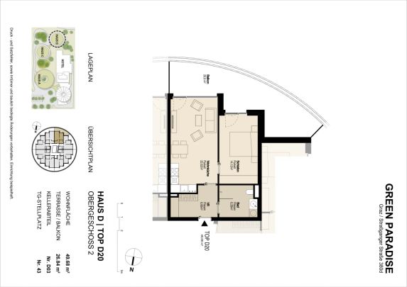 Geförderte 2 Zimmer Wohnung mit großem Balkon - Straßganger Straße 380d - Top 20d - Foto 1
