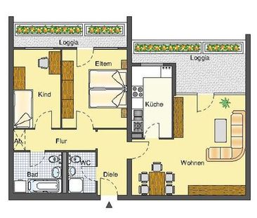 Stadtidylle pur! Gute Sicht von zwei Balkonen…Mit WBS! - Photo 1